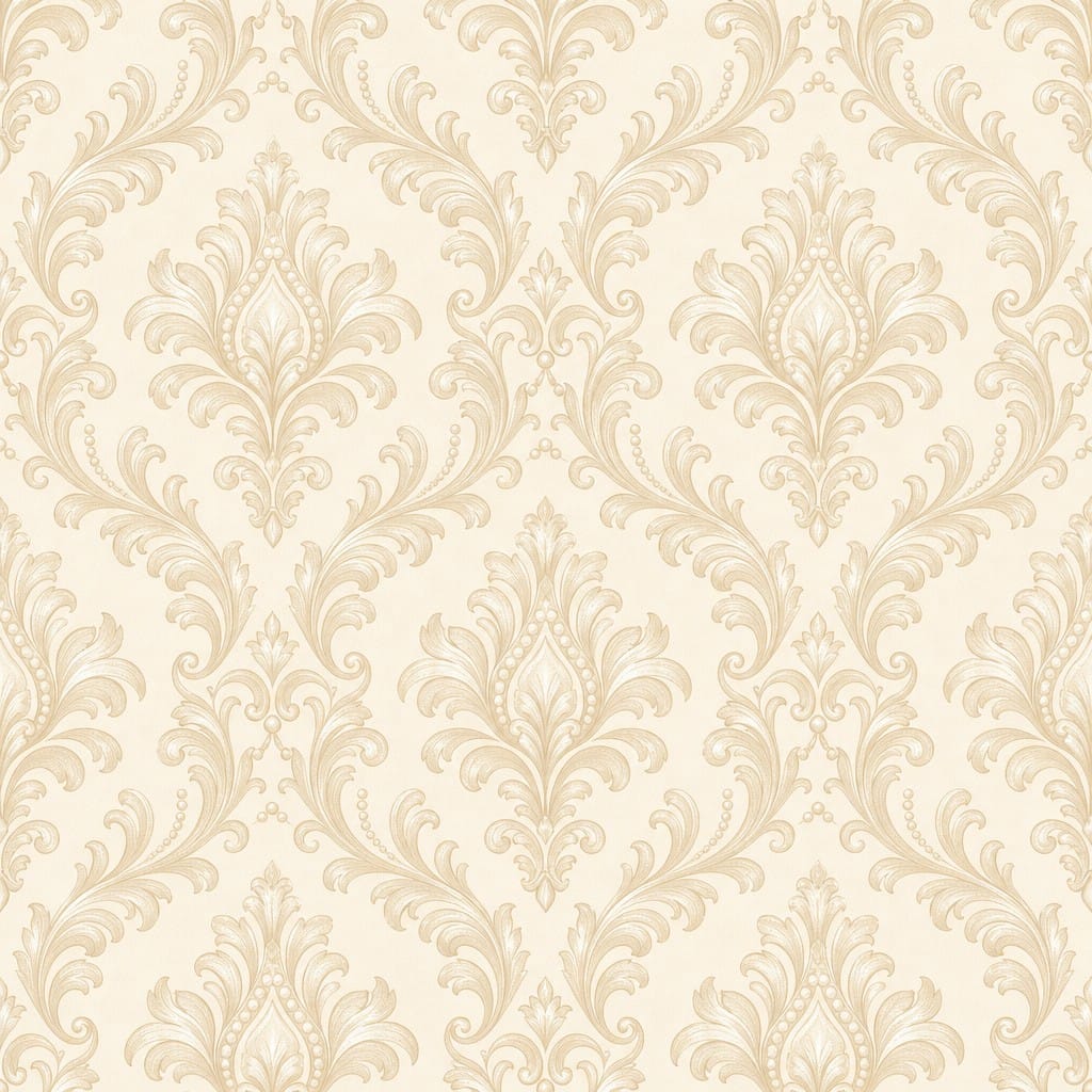 Neutral Damask Wallpaper Mural