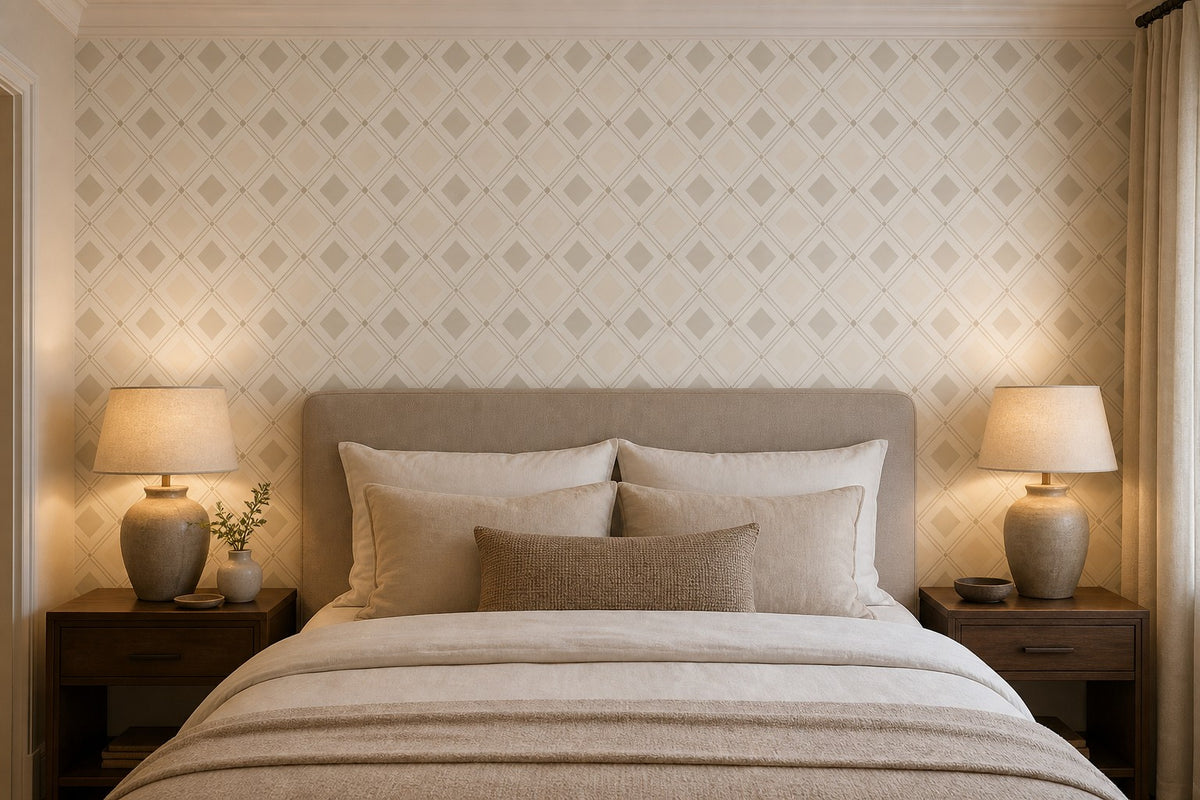 Neutral Diamond Wallpaper Mural product view