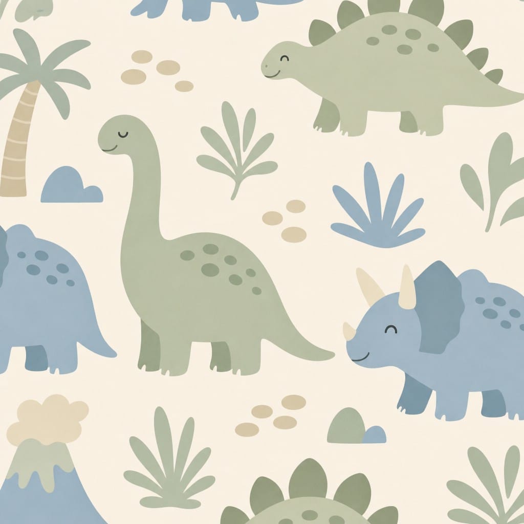 Neutral Dino Wallpaper Mural product view