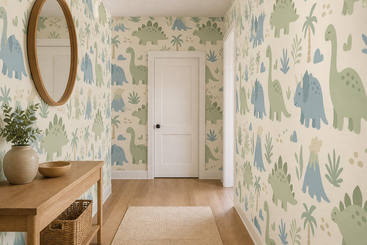 Neutral Dino Wallpaper Mural product view