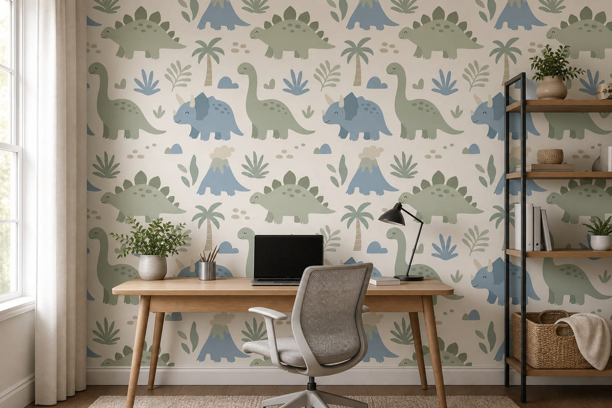 Neutral Dino Wallpaper Mural product view