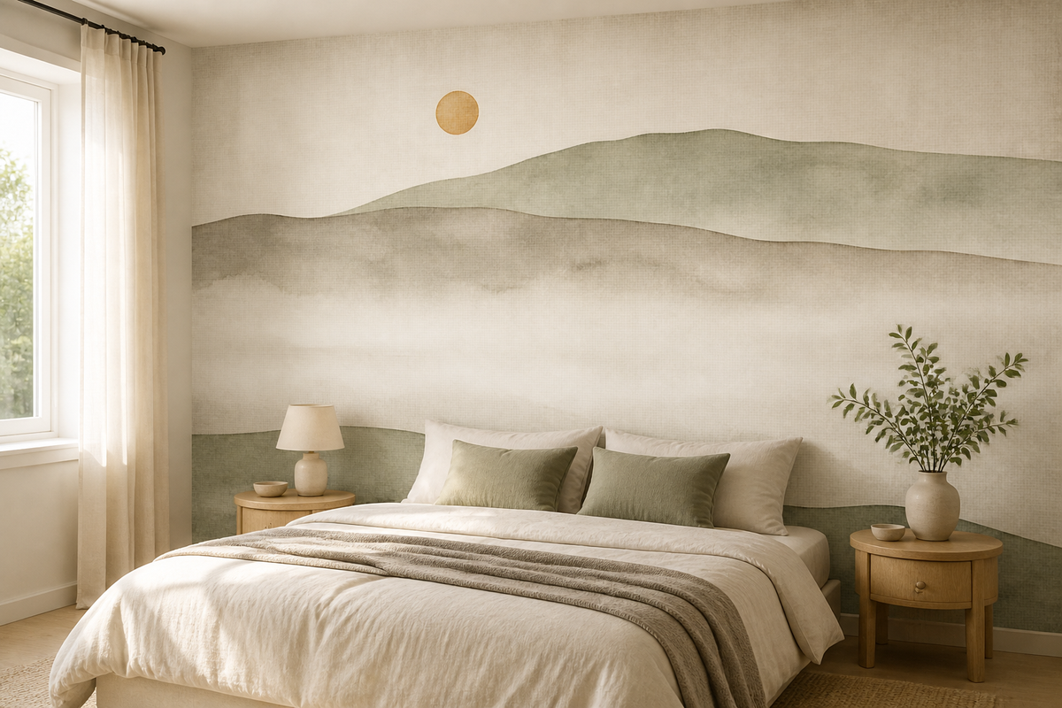 Neutral Greige Wallpaper Mural product view