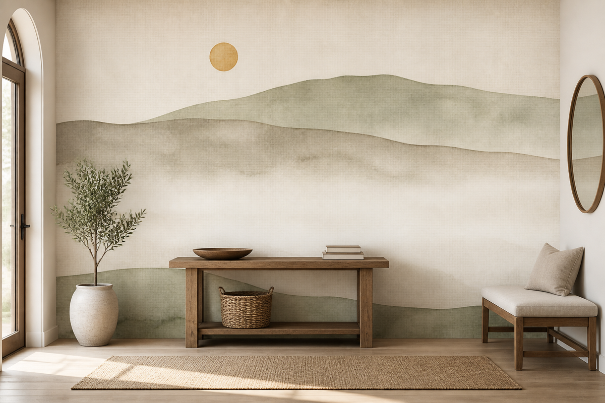 Neutral Greige Wallpaper Mural product view