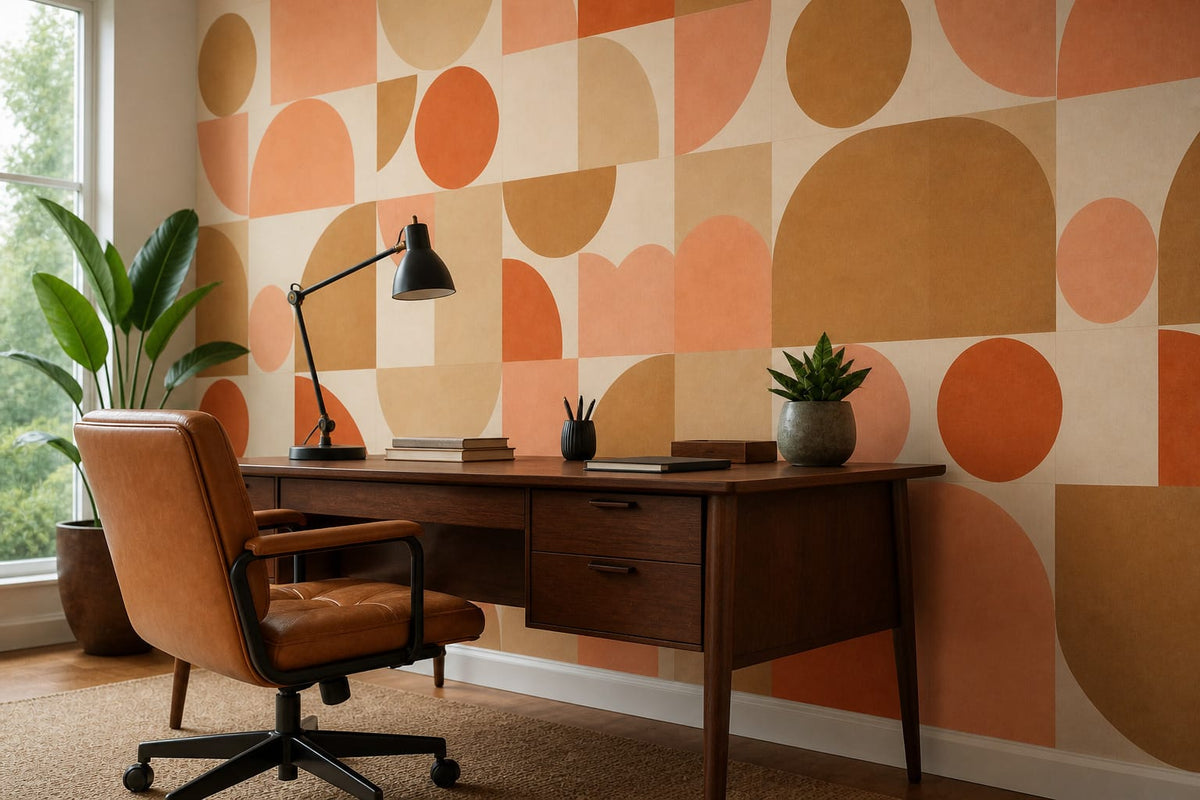 Neutral Circle Wallpaper Mural product view