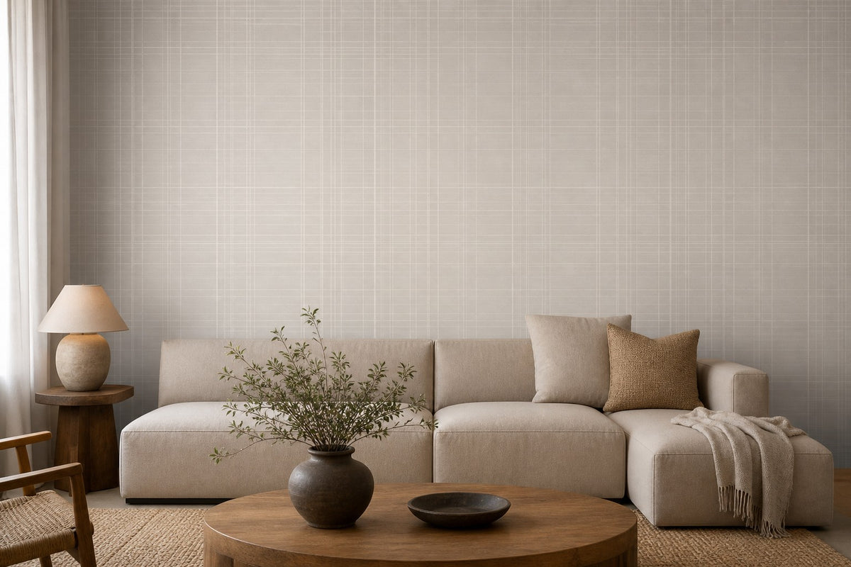 Neutral Linear Wallpaper Mural product view