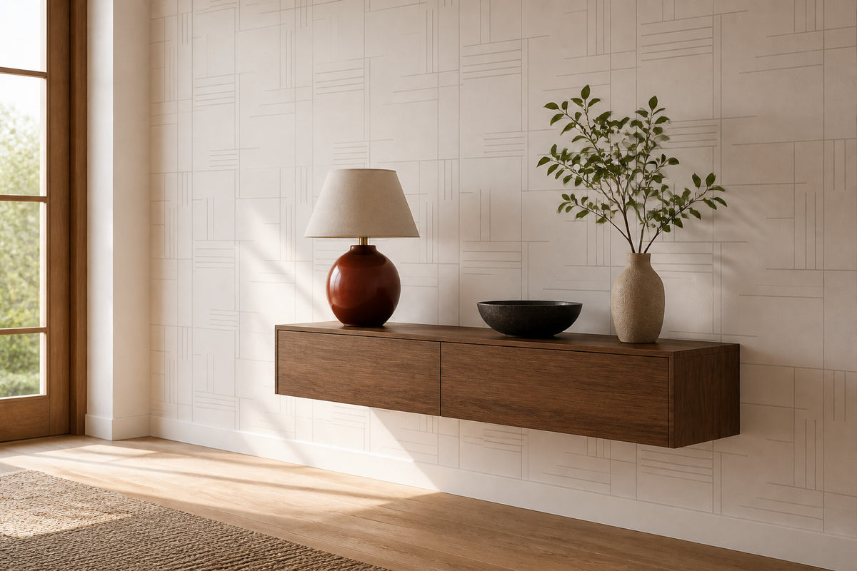 Neutral Linear Wallpaper Mural product view