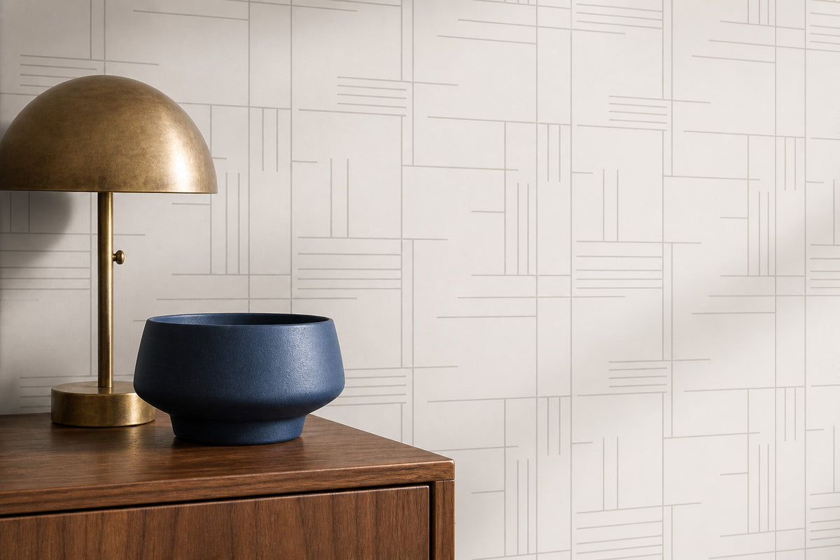 Neutral Linear Wallpaper Mural product view