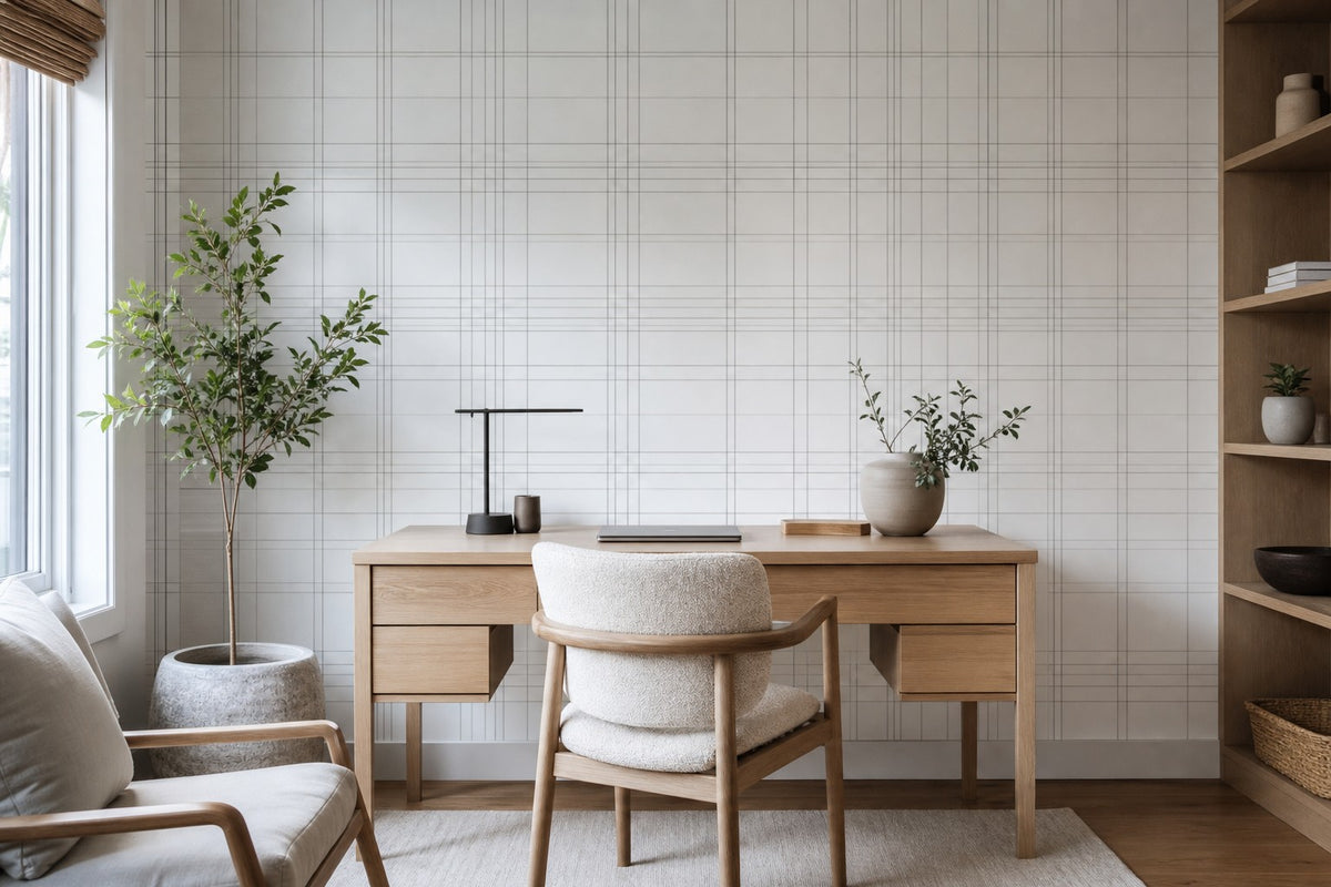 Neutral Linear Wallpaper Mural product view