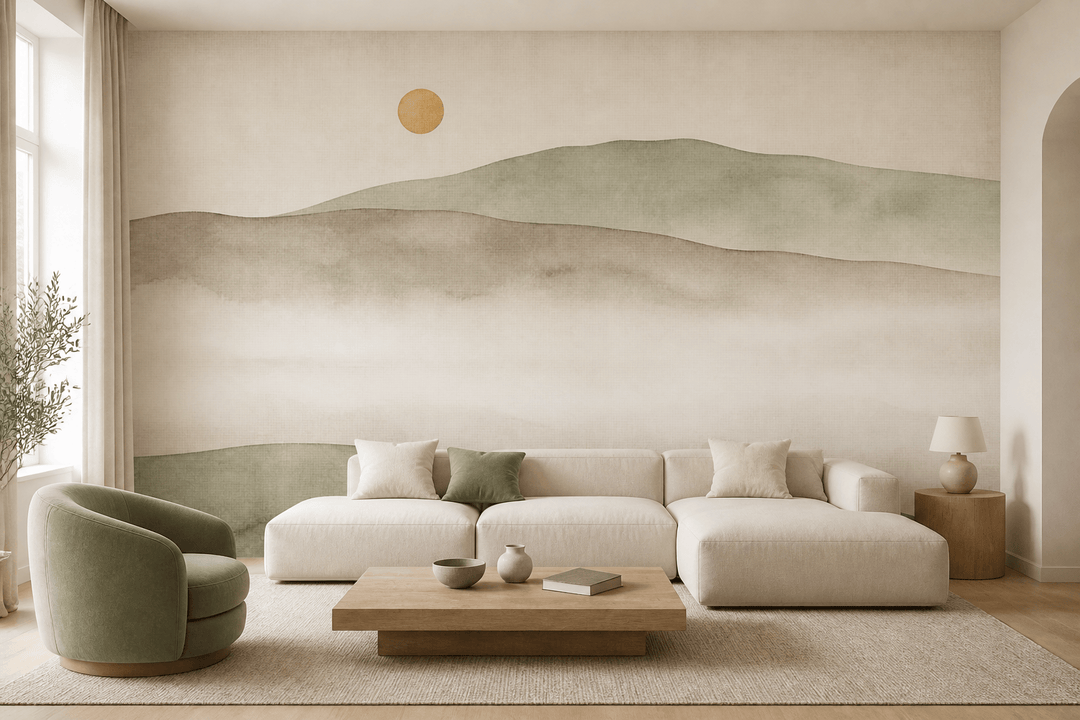 Neutral Greige Wallpaper Mural product view