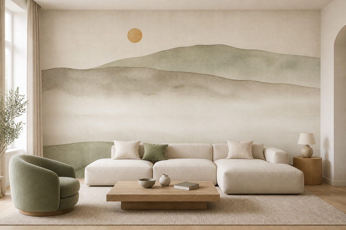 Neutral Greige Wallpaper Mural product view