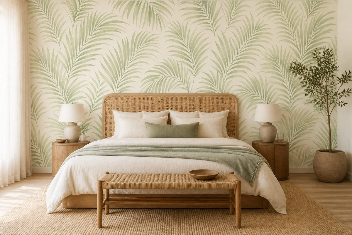 Neutral Palm Wallpaper Mural product view