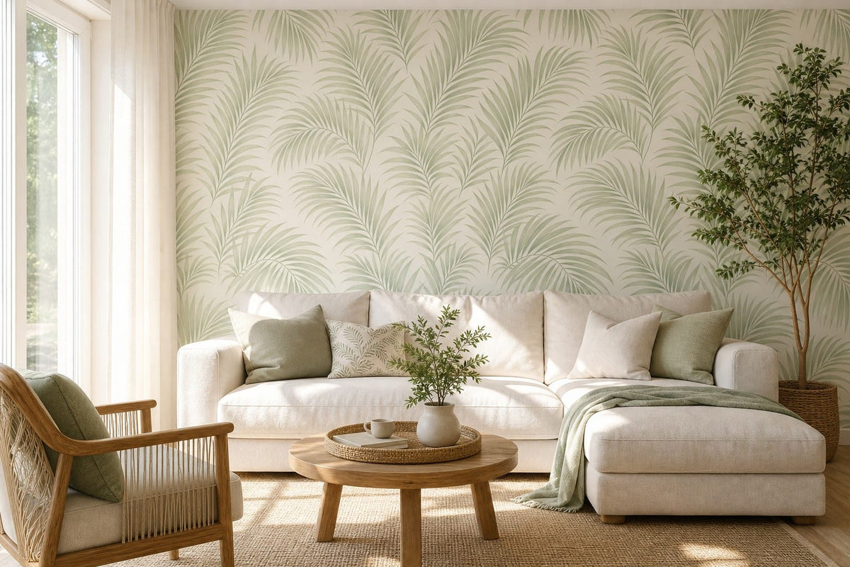 Neutral Palm Wallpaper Mural product view