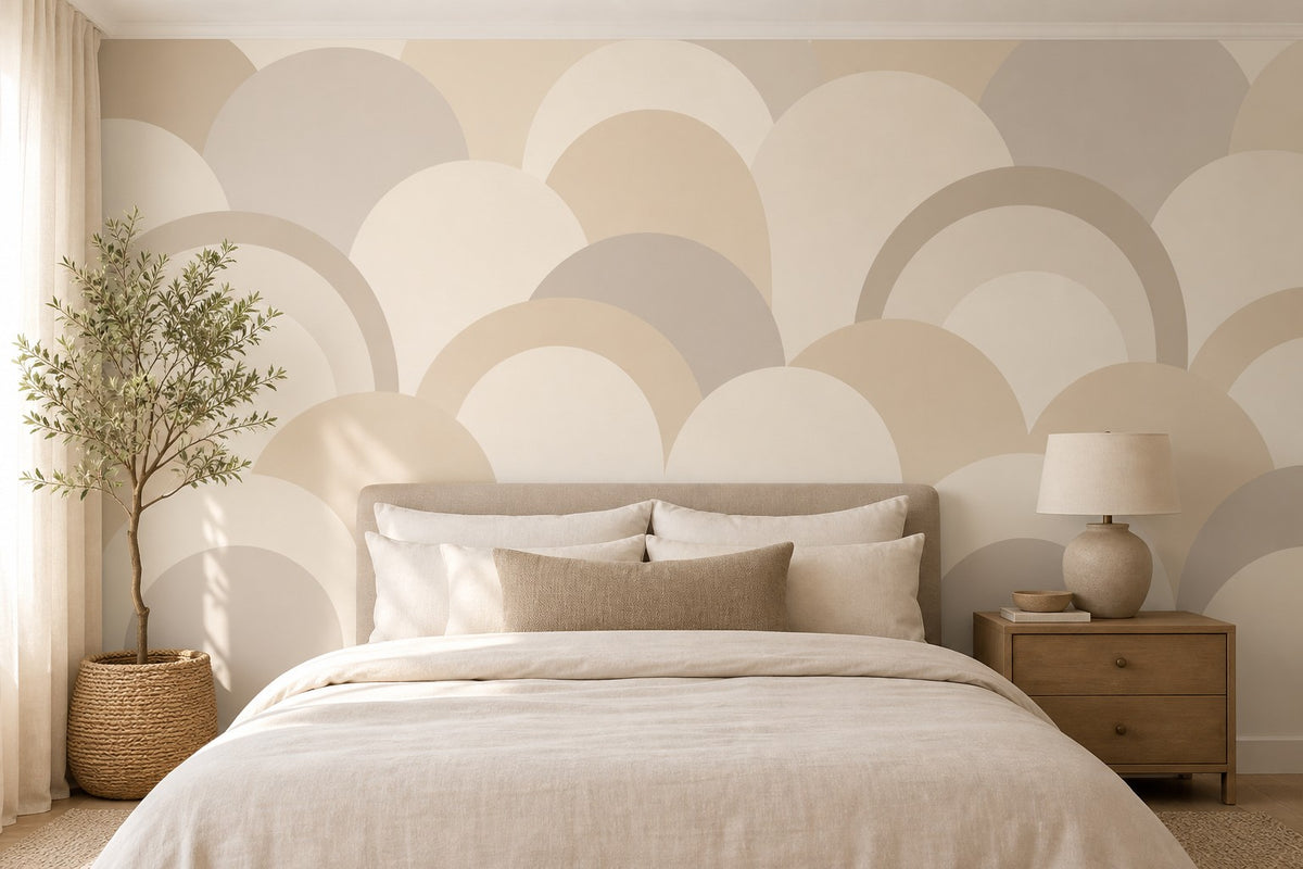 Neutral Soft Arc Wallpaper Mural product view