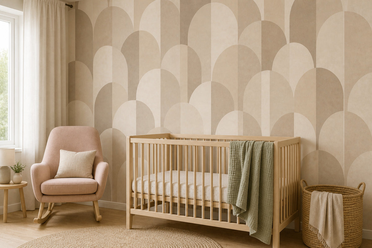 Neutral Soft Arc Wallpaper Mural product view