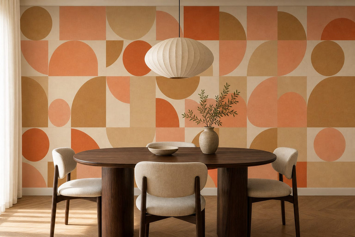 Neutral Circle Wallpaper Mural product view