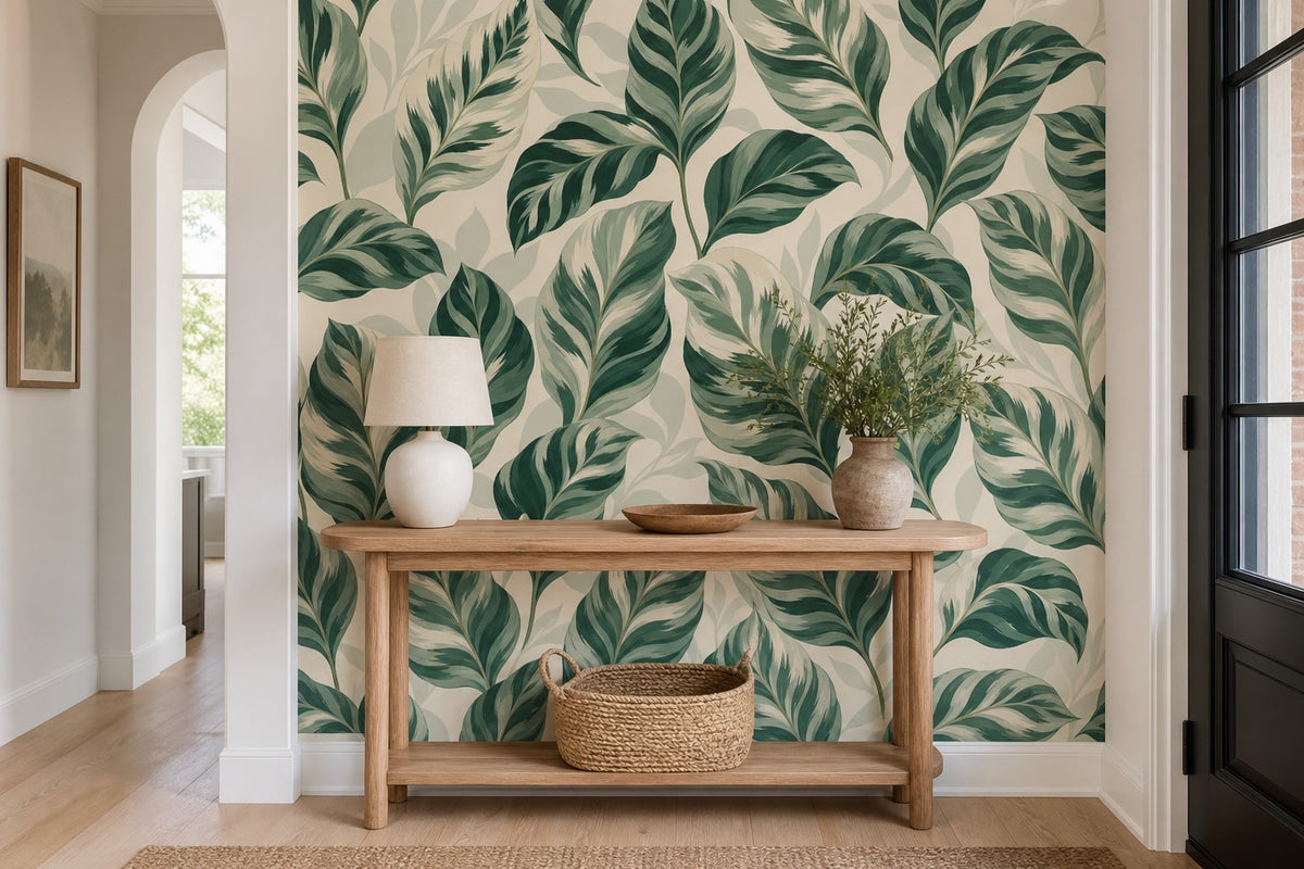 Neutral Calathea Wallpaper Mural product view