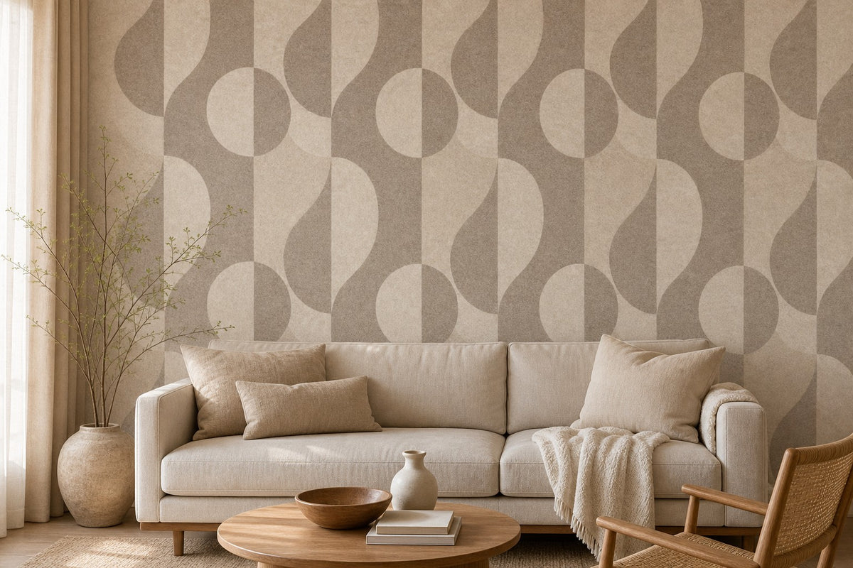Neutral Wool Wallpaper Mural product view