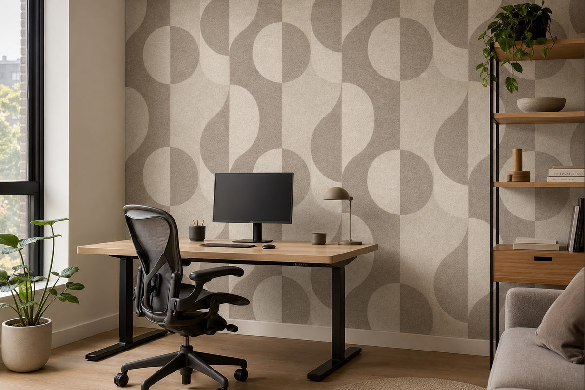 Neutral Wool Wallpaper Mural product view