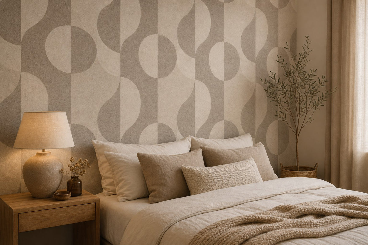 Neutral Wool Wallpaper Mural product view