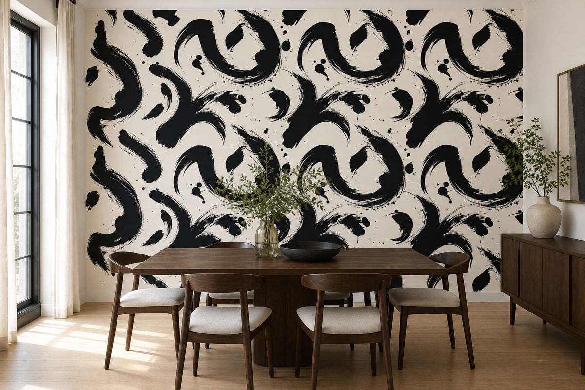 Noir Brush Wallpaper Mural product view