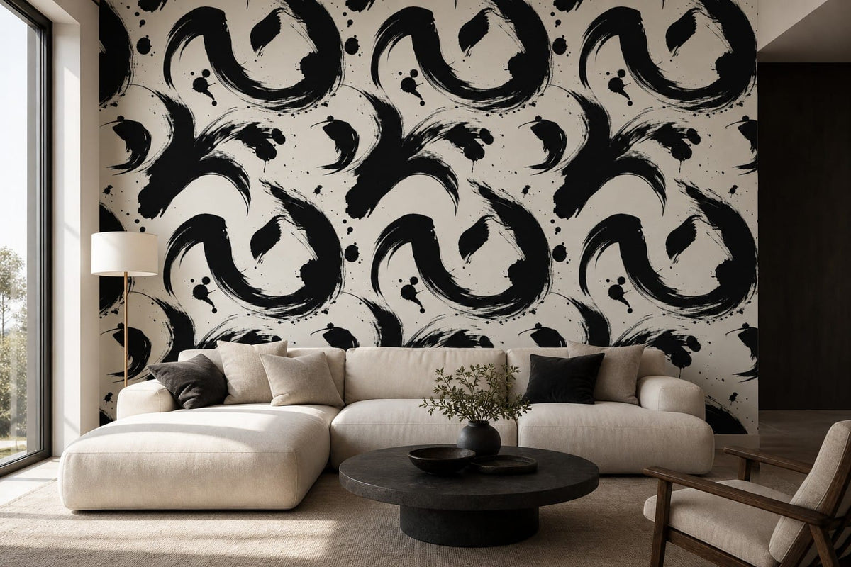 Noir Brush Wallpaper Mural product view
