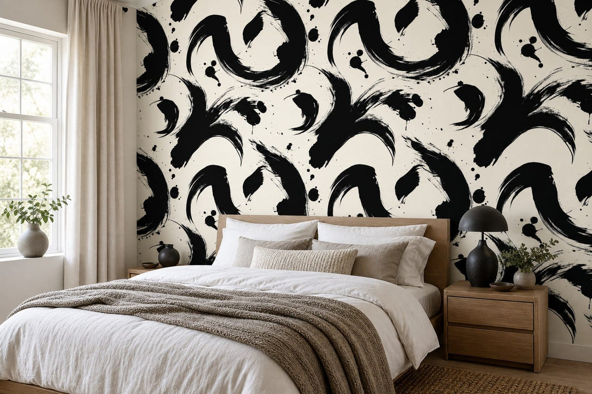 Noir Brush Wallpaper Mural product view
