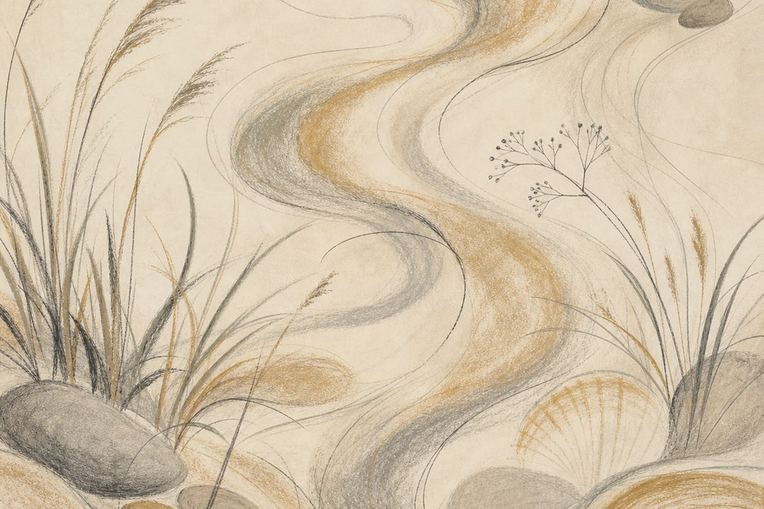 Ochre Hand Wallpaper Mural product view