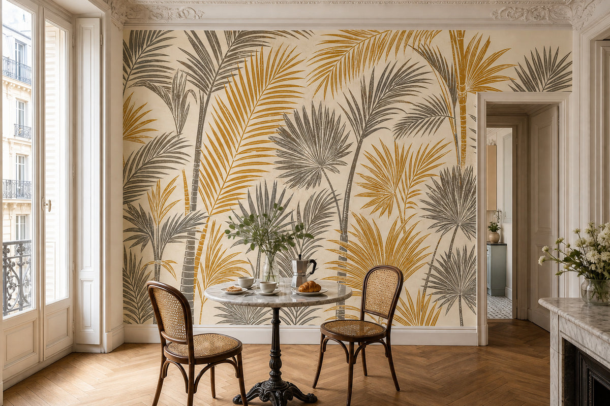 Ochre Palm Wallpaper Mural product view