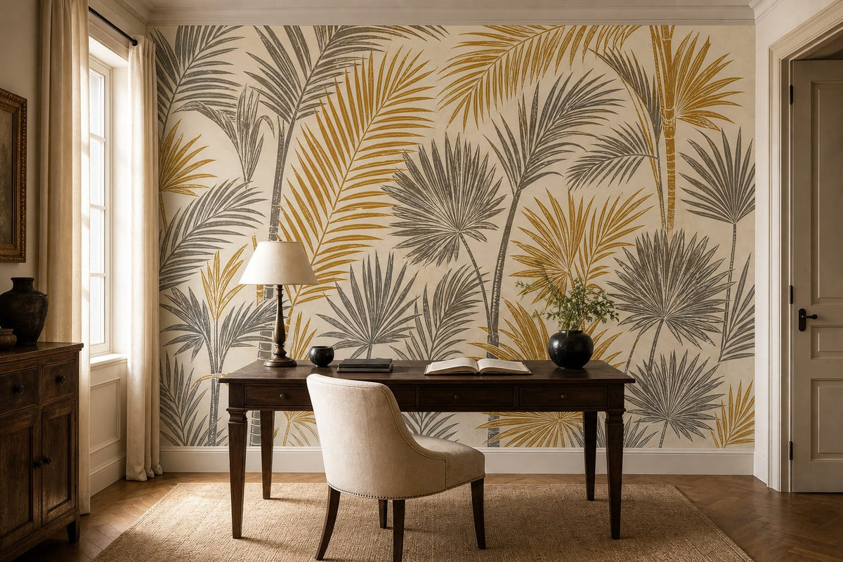 Ochre Palm Wallpaper Mural product view