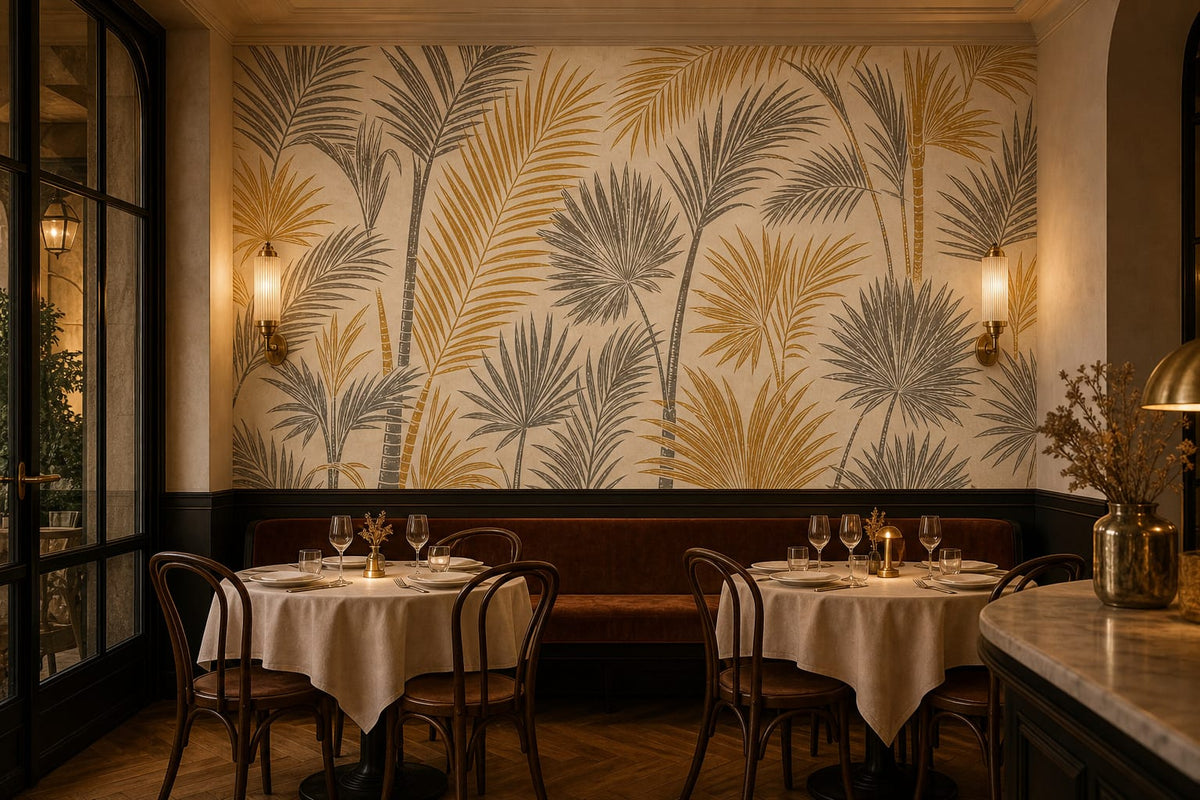 Ochre Palm Wallpaper Mural product view