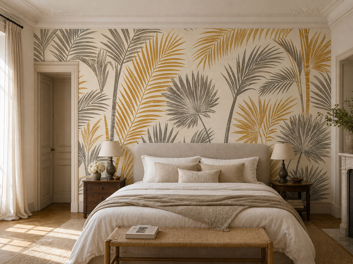 Ochre Palm Wallpaper Mural product view