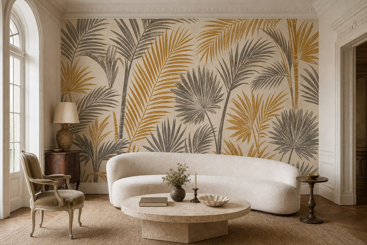 Ochre Palm Wallpaper Mural product view