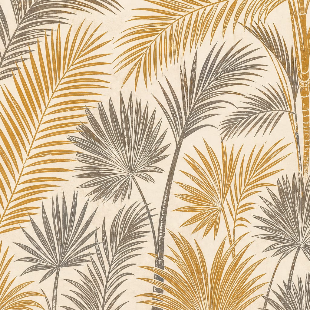 Ochre Palm Wallpaper Mural product view
