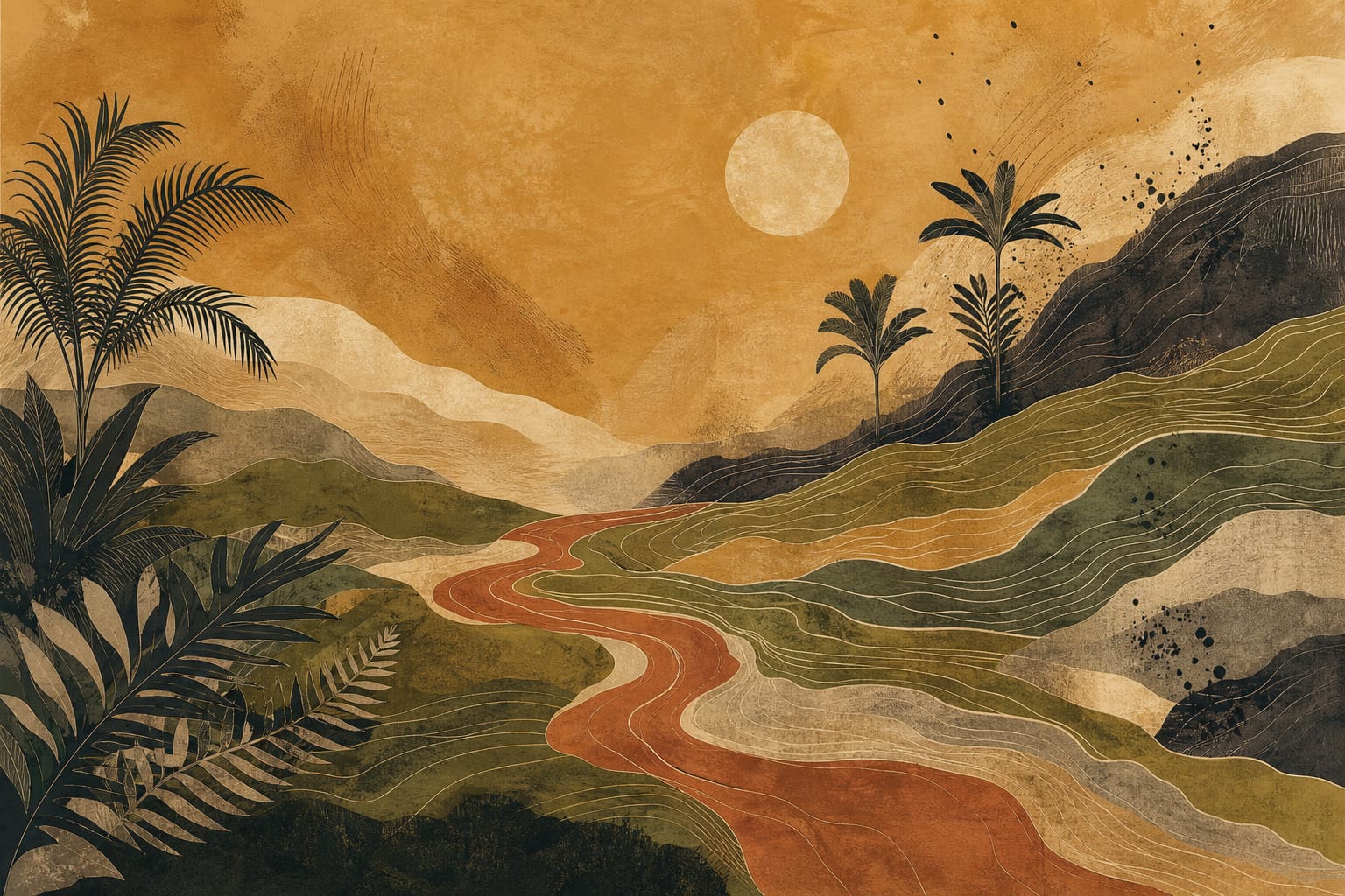 Ochre Design Wallpaper Mural