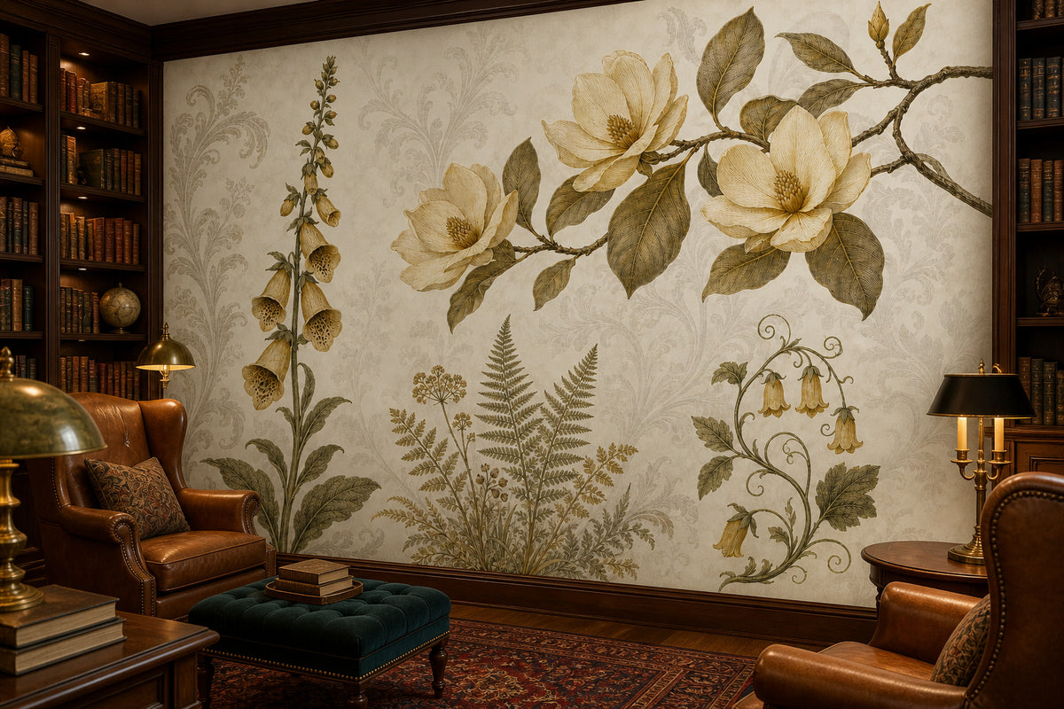 Ochre Silk Wallpaper Mural product view
