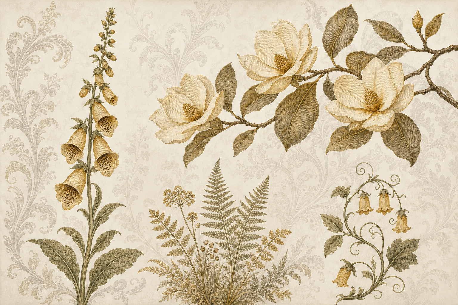 Ochre Silk Wallpaper Mural