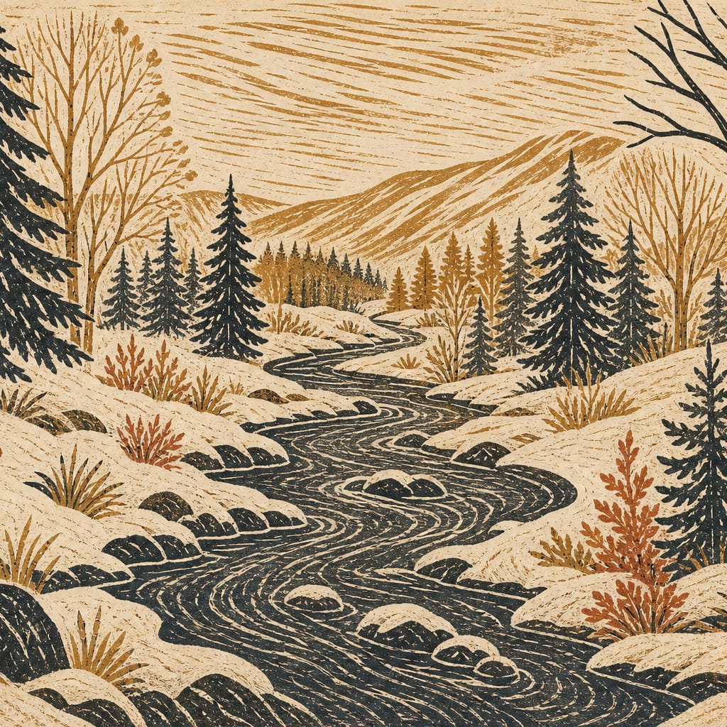 Ochre Snow Wallpaper Mural product view