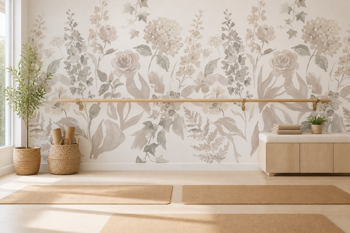 ochre vintage jungle wallpaper home gym custom self adhesive non woven vinyl removable