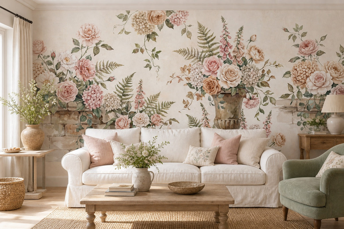 ochre vintage jungle wallpaper living custom peel and stick non woven vinyl removable