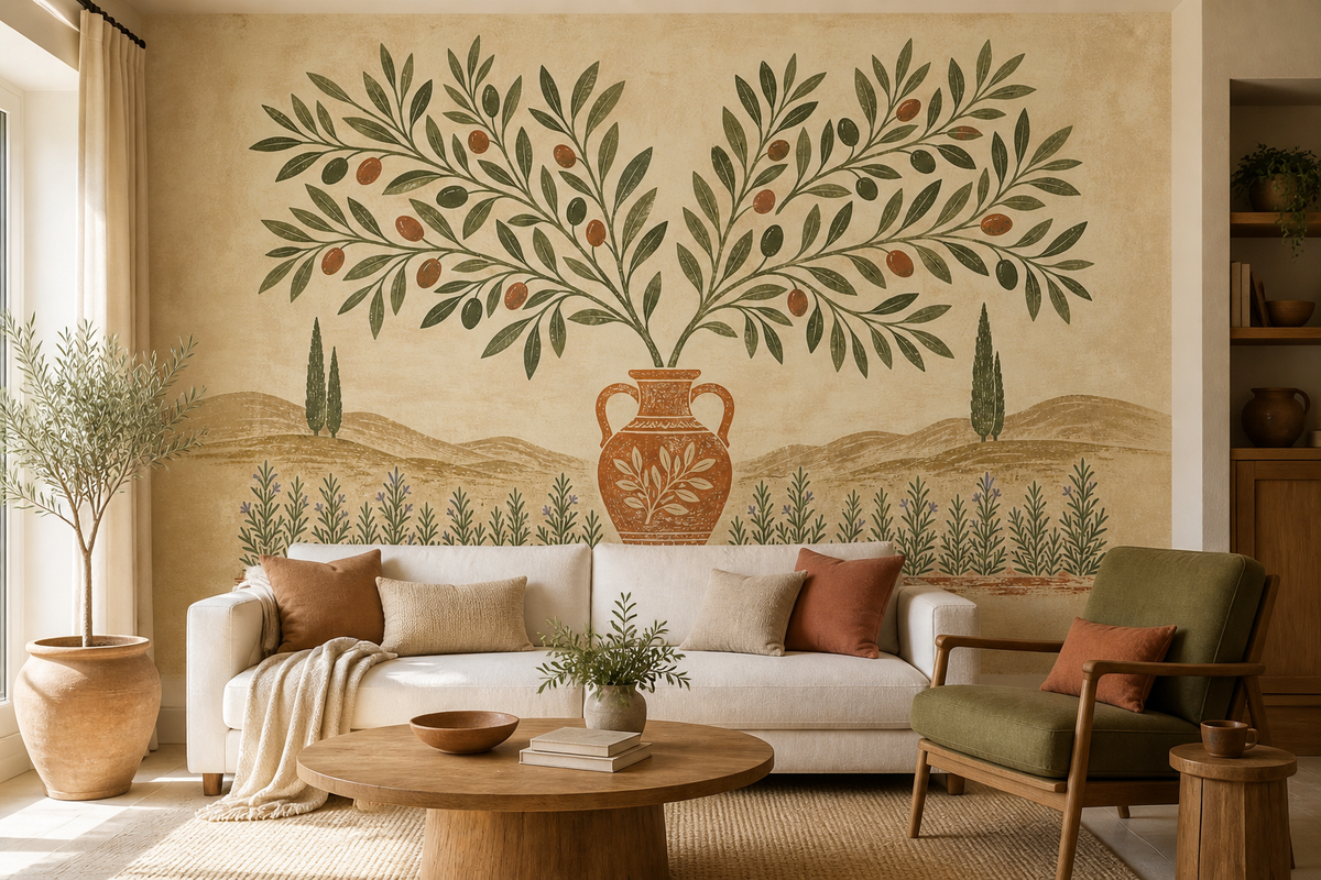 Olive Rosemary Wallpaper Mural product view