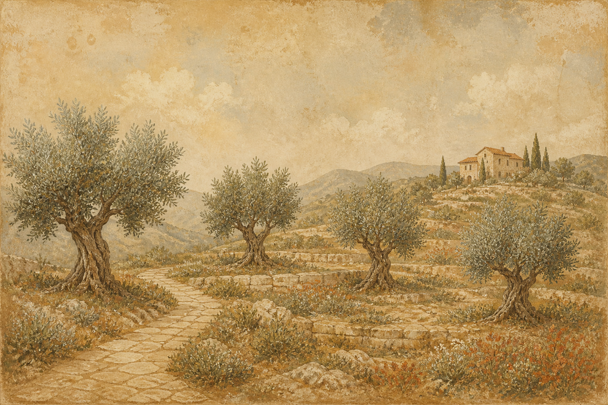 Olive Grove Wallpaper Mural product view