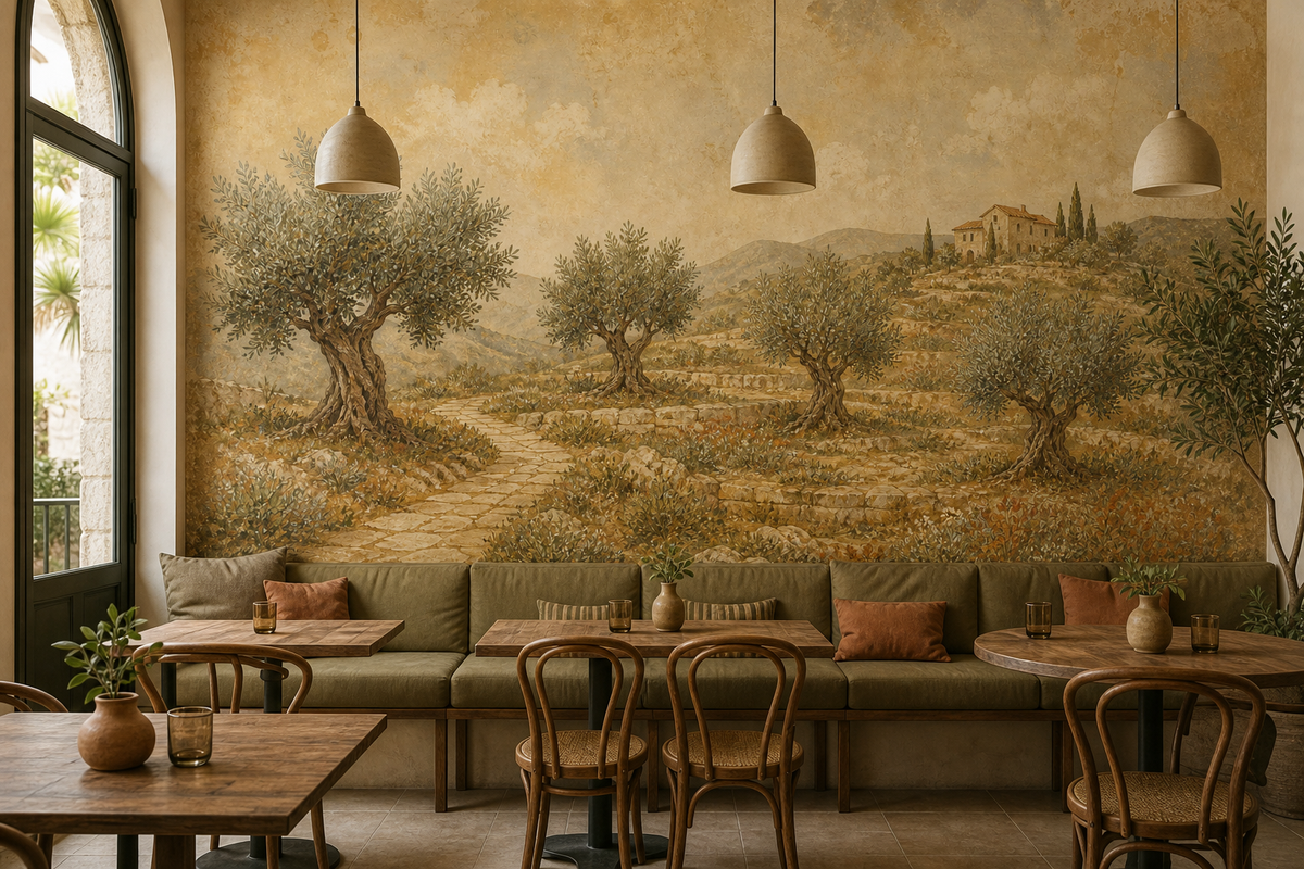 Olive Grove Wallpaper Mural product view