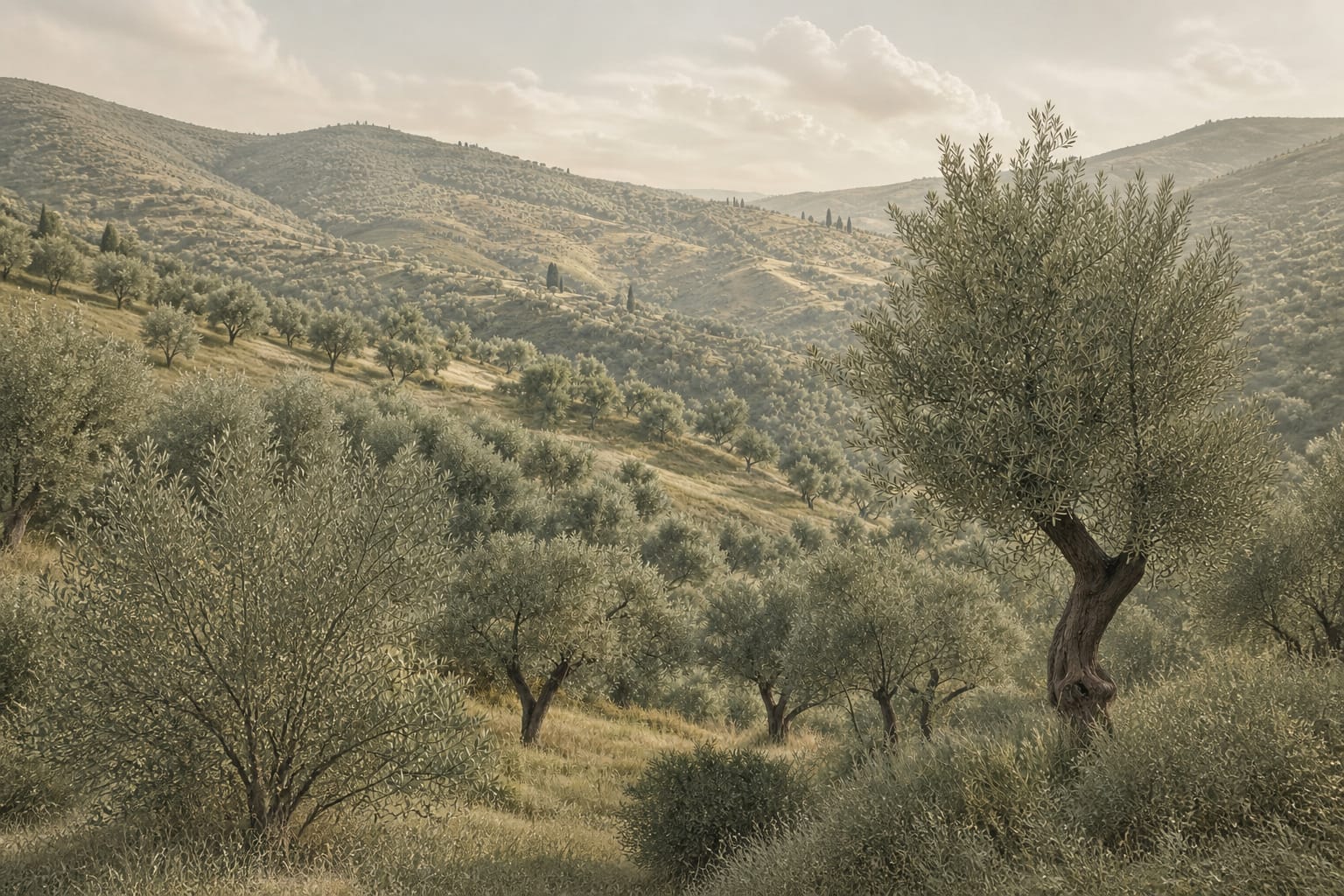 Olive Grove Wallpaper Mural