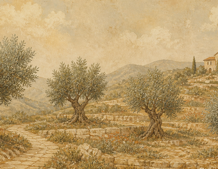 Olive Grove Wallpaper Mural product view