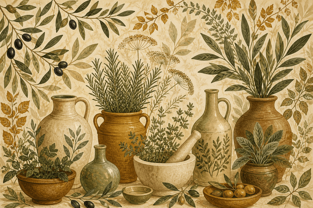 Olive Herb Wallpaper Mural product view