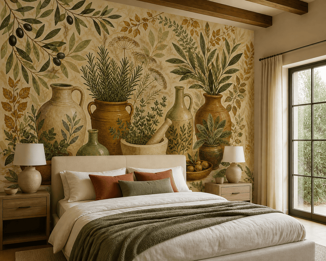 Olive Herb Wallpaper Mural product view