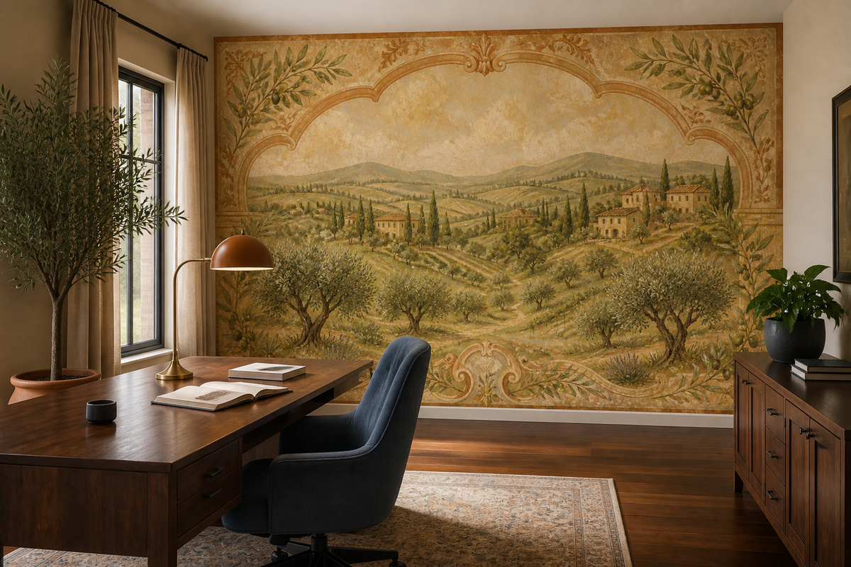 Olive Tuscan Wallpaper Mural product view
