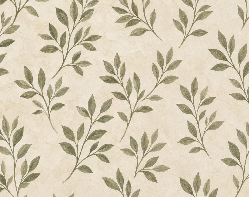 Olive Leaf Sprig Wallpaper Mural product view