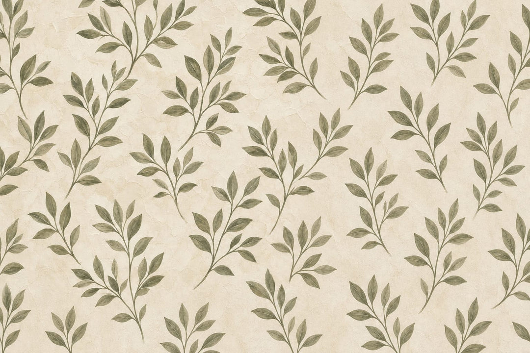 Olive Leaf Sprig Wallpaper Mural product view