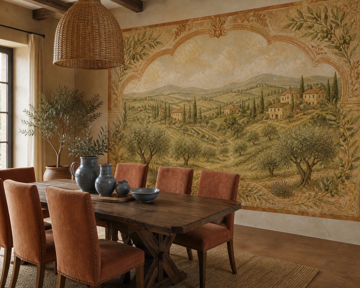 Olive Tuscan Wallpaper Mural product view